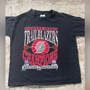 Vintage 1992 Portland Trail Blazers Finals Champions Tee Salem Sportswear 92’